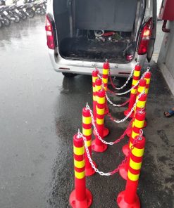 Trụ phân làn PE cao 75cm có móc xích