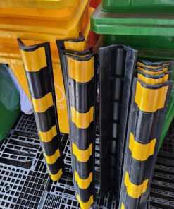 Ốp cột cao su bo tròn 1000mm x 100 x 10mm phản quang vàng