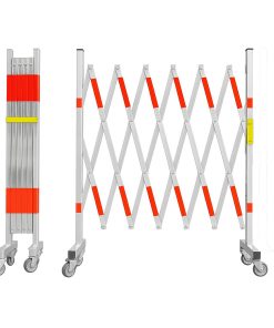 Hàng rào chắn inox kéo giãn có bánh xe dài 2,5m x cao 1,2m