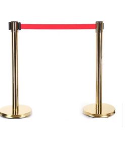 Alternative view of Cột chắn Inox vàng dây kéo 3m