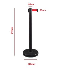 Cột chắn Inox đen dây căng 2m