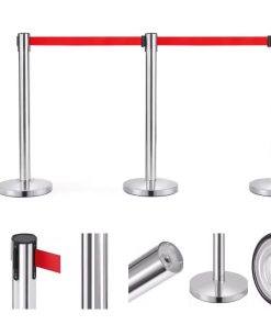 Alternative view of Cột chắn inox dây kéo 3m
