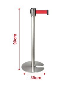 Cột chắn inox dây kéo 3m đế kiểu U