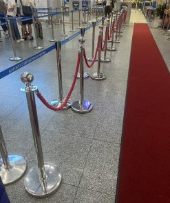 Alternative view of Cột chắn Inox dây nhung cao 100cm x đế 32cm