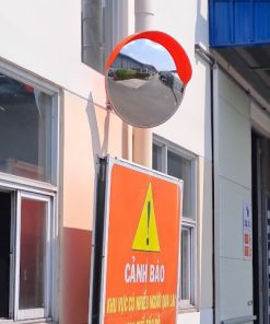 Alternative view of Gương giao thông nhựa cam 80cm ngoài trời viền nhôm cao cấp