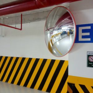 Gương cầu lồi nhựa trong nhà 60cm viền nhôm cao cấp