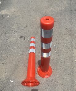 Trụ phân làn giao thông nhựa PU 75cm đế 20cm